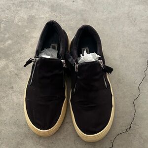 Steve Madden Black Slip-On Sneakers with Tan Sole